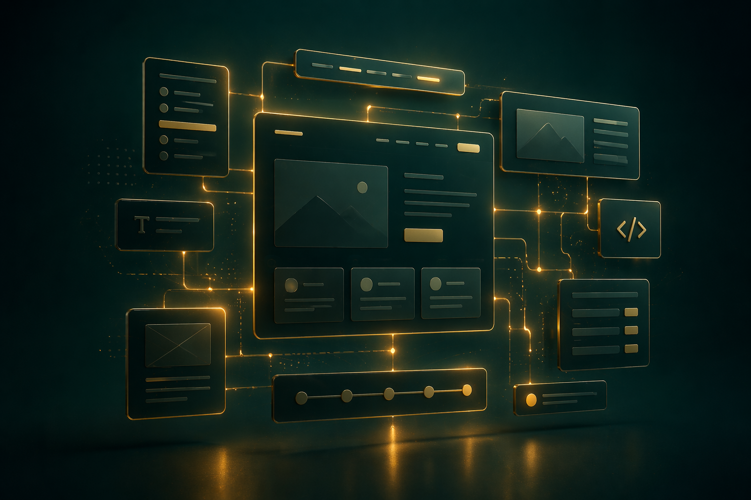 Business website design and development workspace