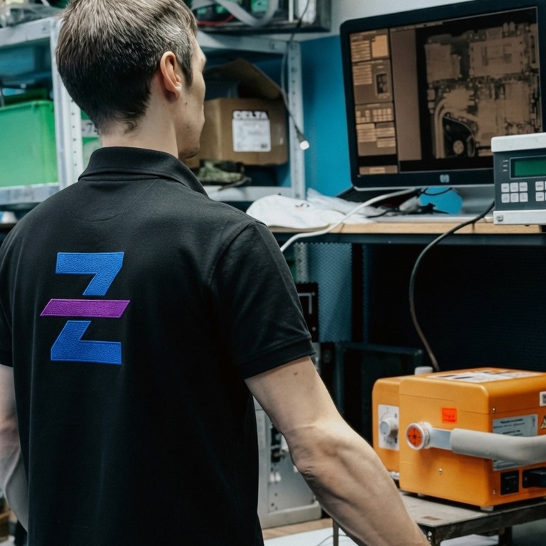 Zyweb about image showing a technician working on systems and diagnostics